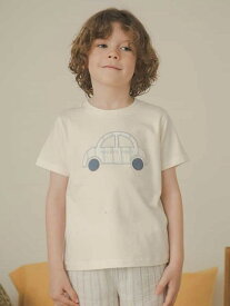 【SALE／30%OFF】gelato pique 【KIDS】くるまワンポイントTシャツ ジェラートピケ トップス カットソー・Tシャツ ホワイト【RBA_E】