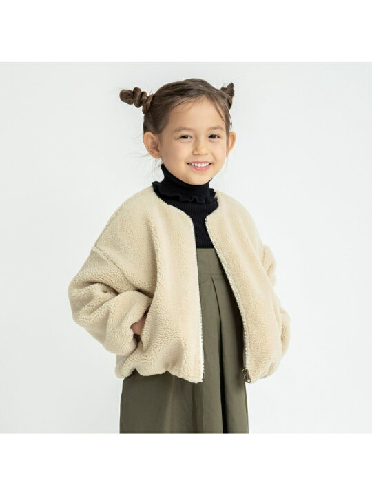 楽天市場】【SALE／25%OFF】branshes ノーカラーボアブルゾン  