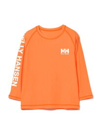 B:MING by BEAMS 【+10%ポイントバック】HELLY HANSEN / ロングスリーブフラッシュカラーラッシュガード(100~150cm) ビーミング ライフストア バイ ビームス 水着・スイムグッズ 水着 オレンジ イエロー【送料無料】