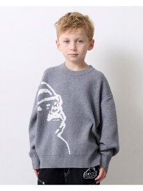 XLARGE KIDS OGフェイスニットプルオーバー ナルミヤオンライン トップス ニット グレー【送料無料】