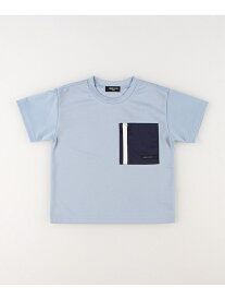 【SALE／30%OFF】COMME CA ISM ビッグポケット 半袖Tシャツ コムサイズム トップス カットソー・Tシャツ ブルー ホワイト【RBA_E】