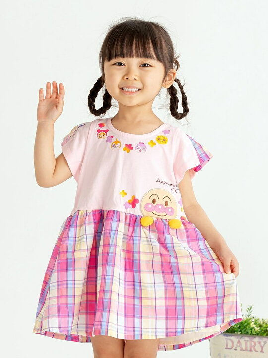 楽天市場 Sale 30 Off Anpanman Kids Collection Apkc K 401アップリケワンピース アンパンマンキッズコレクション ワンピース キッズワンピース ピンク Rba E Rakuten Fashion Kids