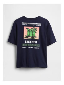 【SALE／30%OFF】GAP (K)リラックスフィット グラフィックTシャツ (キッズ) ギャップ トップス カットソー・Tシャツ ネイビー ブルー ホワイト【RBA_E】