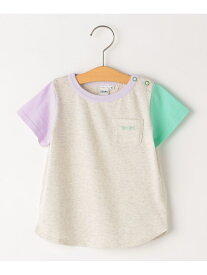 SHIPS KIDS SHIPS KIDS:80~90cm / クレイジーパターン ポケット TEE シップス トップス カットソー・Tシャツ ブラウン ホワイト グレー【送料無料】