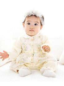 fillot de bebe reduction 【お揃い】オーガンジー花柄プリントスカート付き長袖カバーオール(70~80cm) ベベ オンライン ストア マタニティウェア・ベビー用品 ロンパース・カバーオール イエロー パープル【送料無料】