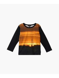 【SALE／40%OFF】agnes b. ENFANT キッズ フォトプリント コットン 長袖 Tシャツ "Tour Eiffel, ciel orange" アニエスベー トップス カットソー・Tシャツ【RBA_E】【送料無料】