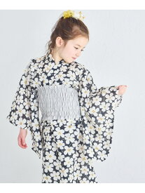 【SALE／10%OFF】pairmanon 【簡単着付け】【リンクコーデ】2WAYガールズ浴衣 ペアマノン 着物・浴衣・和装小物 浴衣 イエロー ピンク パープル ブルー ホワイト ブラック【RBA_E】
