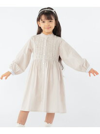 SHIPS KIDS SHIPS KIDS:100~130cm / フリル シャツ ワンピース シップス ワンピース・ドレス シャツワンピース ブルー ベージュ【送料無料】