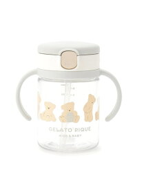 gelato pique 【BABY】ストローマグ ジェラートピケ 食器・調理器具・キッチン用品 食器・皿 ホワイト ピンク