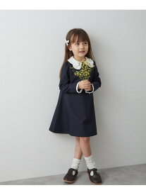 riziere ダブルカラーセレモニーワンピース リジェール ワンピース・ドレス ワンピース ベージュ ネイビー【送料無料】