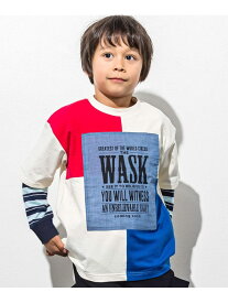 WASK ダンガリーパッチTシャツ+ボーダーロンTセット(100~160cm) ベベ オンライン ストア 福袋・ギフト・その他 その他 ホワイト ブラック【送料無料】
