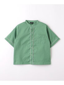 UNITED ARROWS green label relaxing TJ パイピング バンドカラーシャツ 100cm-130cm ユナイテッドアローズ グリーンレーベルリラクシング トップス シャツ・ブラウス ブラック カーキ