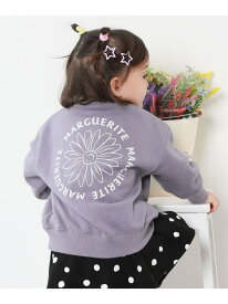 【SALE／31%OFF】devirock デビラボ ガールズ プリント BOXシルエット 裏起毛トレーナー デビロック トップス スウェット・トレーナー グレー【RBA_E】