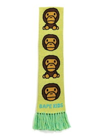 A BATHING APE BABY MILO KNIT SCARF K ア ベイシング エイプ ファッション雑貨 マフラー・ストール・ネックウォーマー ブルー ピンク イエロー【送料無料】