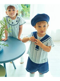 【SALE／30%OFF】moimoln 【セットアップ】マリトップス&パンツ モイモルン トップス カットソー・Tシャツ ネイビー【RBA_E】【送料無料】