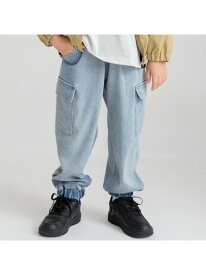 【SALE／15%OFF】branshes やわらかカーゴパンツ ブランシェス パンツ カーゴパンツ グレー ブルー【RBA_E】