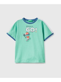 【SALE／61%OFF】BENETTON (UNITED COLORS OF BENETTON.) (K)キッズテニスボール半袖Tシャツ・カットソーB ベネトン(ユナイテッド カラーズ オブ ベネトン) トップス カットソー・Tシャツ グリーン【RBA_E】