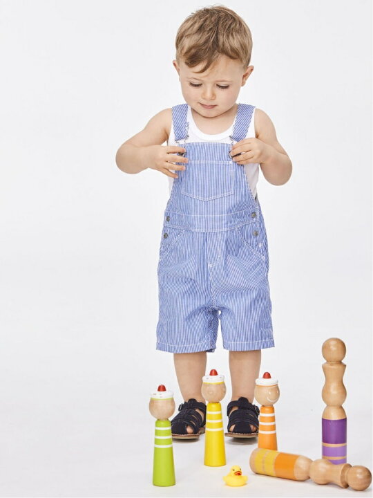 楽天市場】PETIT BATEAU (K)ヒッコリーストライプショートサロペット 