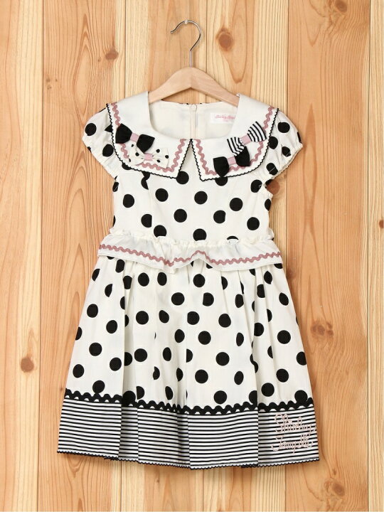 楽天市場 Sale 50 Off Shirleytemple セーラードットop シャーリーテンプル ワンピース キッズワンピース ホワイト ネイビー Rba E 送料無料 Rakuten Fashion Kids