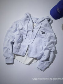 CIAOPANIC TYPY WEB限【KIDS】Reebok別注 裏毛オーバーサイズショート丈ジップパーカー チャオパニックティピー トップス パーカー・フーディー グレー【送料無料】