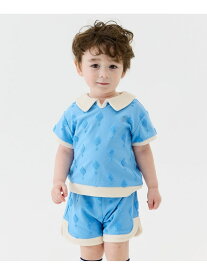 【SALE／30%OFF】moimoln 【セットアップ】ツインクルトップス&パンツ モイモルン トップス カットソー・Tシャツ ブルー【RBA_E】