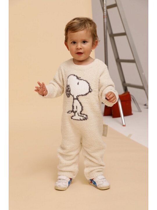 楽天市場 Gelato Pique ベビモコsnoopy Jqd Babyロンパース ジェラートピケ マタニティー ベビー ロンパース カバーオール ベージュ 送料無料 Rakuten Fashion Kids
