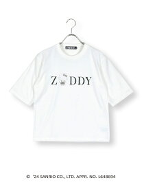 ZIDDY 【 ニコ☆プチ 掲載 】【ハローキティ*ZIDDY】ラインストーンロゴTシャツ(130~160cm) ベベ オンライン ストア トップス カットソー・Tシャツ ブラック ホワイト