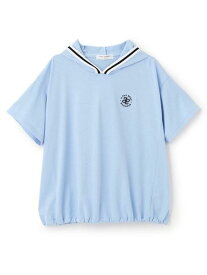 pom ponette junior フードラインパーカ ナルミヤオンライン トップス カットソー・Tシャツ ブルー グリーン【送料無料】