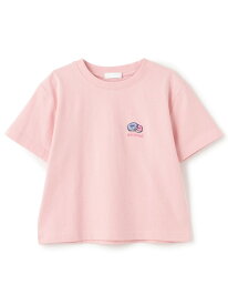 MINIMAL 【綿100】プチプラワンポイント半袖Tシャツ ナルミヤオンライン トップス カットソー・Tシャツ グリーン ホワイト ピンク グレー パープル