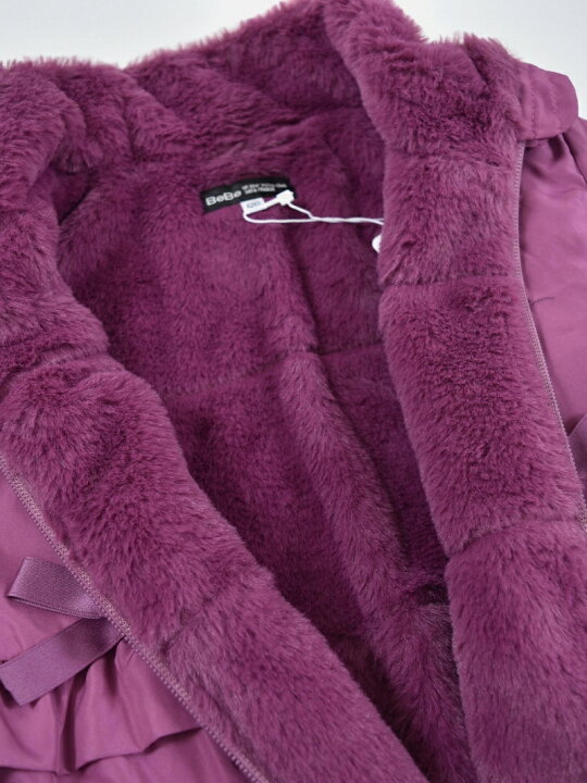 楽天市場】【SALE／60%OFF】BeBe フリル 付き 裏 エコ ファー 中綿 