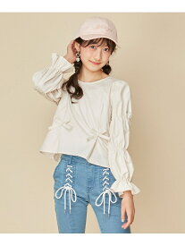 【SALE／50%OFF】JENNI love そでギャザーブラウス ジェニィオンラインショップ トップス シャツ・ブラウス ホワイト ブラック パープル【RBA_E】