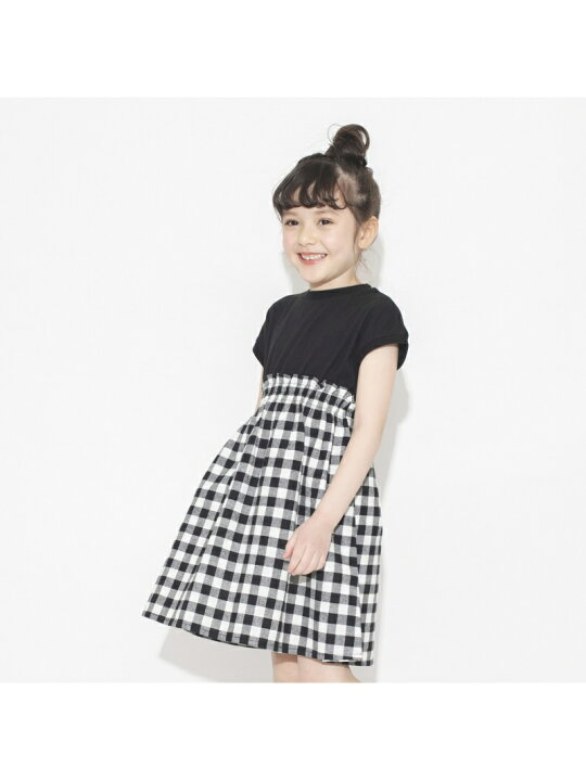 楽天市場 Sale 16 Off Branshes Web限定 ドット柄 ギンガムチェックドッキングワンピース ブランシェス ワンピース シャツ ワンピース ブラック グレー Rba E Rakuten Fashion Kids