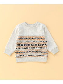 【SALE／40%OFF】COMME CA ISM フェアアイルトレーナー(ベビーサイズ) コムサイズム マタニティウェア・ベビー用品 ベビートップス ネイビー ホワイト【RBA_E】