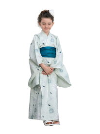 【SALE／36%OFF】Alice Magic 浴衣 キッズ 2点セット 女の子 和柄 兵児帯 ローブ 着物・浴衣・和装小物 浴衣 ブルー ネイビー ピンク パープル ホワイト グリーン【RBA_E】【送料無料】