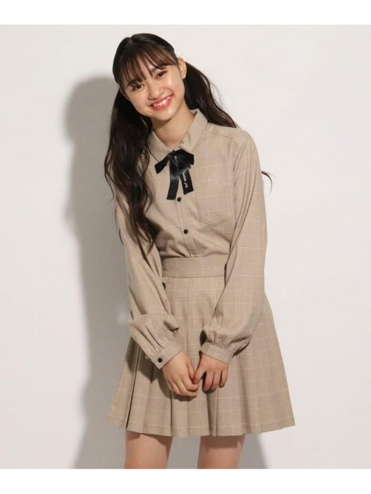 楽天市場 Sale 30 Off Pink Latte 卒服 ロゴ入りリボン付きセットアップ ピンク ラテ ワンピース ドレス その他のワンピース ドレス ブラウン パープル Rba E 送料無料 Rakuten Fashion Kids