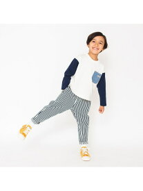 【SALE／12%OFF】branshes ガーデナーツイルテーパードパンツ ブランシェス パンツ チノパンツ ブルー ベージュ【RBA_E】