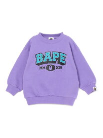 A BATHING APE BAPE LINE CAMO CREWNECK ア ベイシング エイプ トップス スウェット・トレーナー パープル【送料無料】