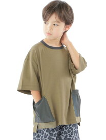 【SALE／50%OFF】SHIPS KIDS SHIPS KIDS:100~130cm / ＜多機能＞マルチエフェクト(R) ポケット TEE シップス トップス その他のトップス カーキ ブラック【RBA_E】