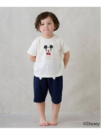 【SALE／40%OFF】petit main 【Disney】ミッキー/パジャマ ナルミヤオンライン インナー・ルームウェア パジャマ ホワイト【RBA_E】