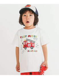 SLAP SLIP はたらくくるまポコポコ発泡プリント半袖Tシャツ(80~130cm) ベベ オンライン ストア トップス カットソー・Tシャツ