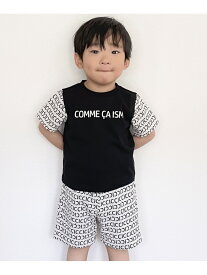 COMME CA ISM 半袖Tシャツ・ハーフパンツの入った1歳~2歳対応男の子用ギフトセット コムサイズム マタニティウェア・ベビー用品 その他のベビーグッズ ブラック ホワイト