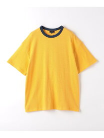 【SALE／70%OFF】UNITED ARROWS green label relaxing ハニカム リンガーTシャツ 140cm-160cm ユナイテッドアローズ アウトレット トップス カットソー・Tシャツ グリーン ブラック イエロー【RBA_E】