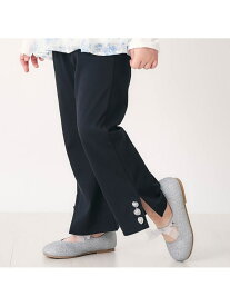 【SALE／50%OFF】apres les cours ハートボタンフレアパンツ 9分丈 エフオーオンラインストア パンツ その他のパンツ ブラック【RBA_E】