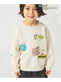 B:MING by BEAMS 【期間限定+20％ポイントバック】Peanuts 総柄 プリント スウェット 25AW(90~140cm) ビーミング ライフストア バイ ビームス トップス スウェット・トレーナー ホワイト【送料無料】