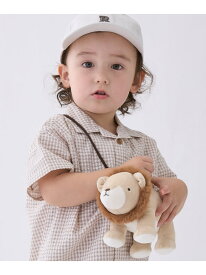【SALE／50%OFF】petit main ぬいぐるみポシェット ナルミヤオンライン バッグ ショルダーバッグ グレー カーキグリーン ベージュ ホワイト ブラウン【RBA_E】