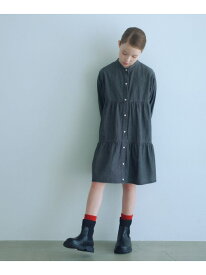 【SALE／40%OFF】UNITED ARROWS green label relaxing デニム ティアード チュニック ワンピ / キッズ 100cm-160cm ユナイテッドアローズ グリーンレーベルリラクシング ワンピース・ドレス チュニック グリーン ブラック【RBA_E】