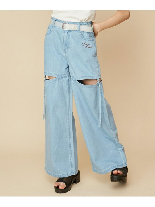 楽天市場】【SALE／50%OFF】JENNI love サイドDカンベルトデニムパンツ  