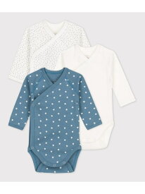 【SALE／20%OFF】PETIT BATEAU 長袖あわせボディ3枚組 プチバトー マタニティウェア・ベビー用品 ベビー肌着・新生児服【RBA_E】【送料無料】