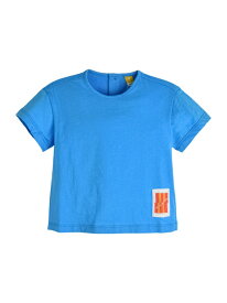 【SALE／50%OFF】moimoln 【SOFT&】パッチTシャツ モイモルン トップス カットソー・Tシャツ ブルー ホワイト オレンジ【RBA_E】