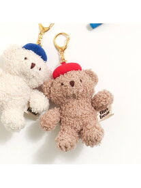 【SALE／11%OFF】apres les cours tiny bear ベレー帽付きキーホルダー エフオーオンラインストア 福袋・ギフト・その他 その他 ベージュ ホワイト【RBA_E】